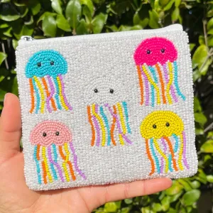 Jellyfish Beaded Coin Purse