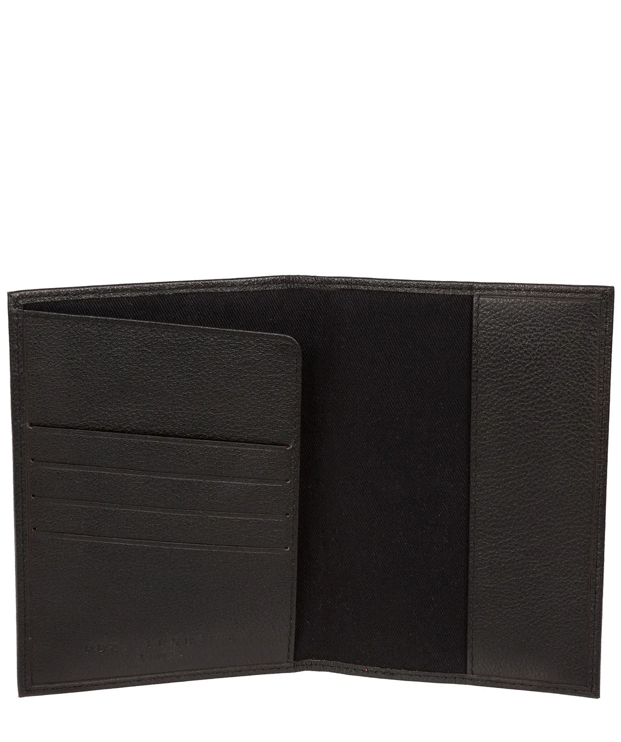 'Jet' Black Leather Passport Holder