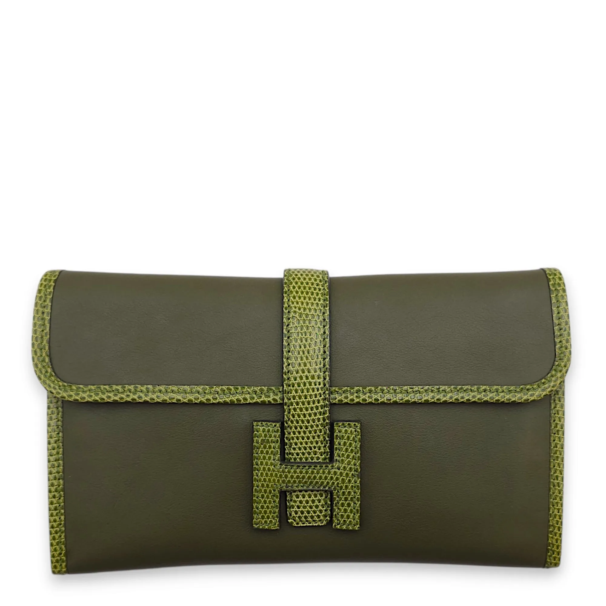 Jige Duo (Missing pouch) Vert Veronese Wallet in Swift/Lizard