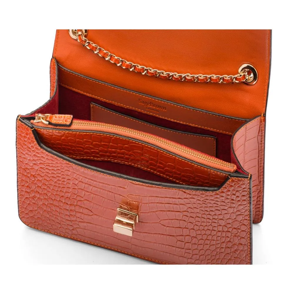 Julia Bag - Orange Croc