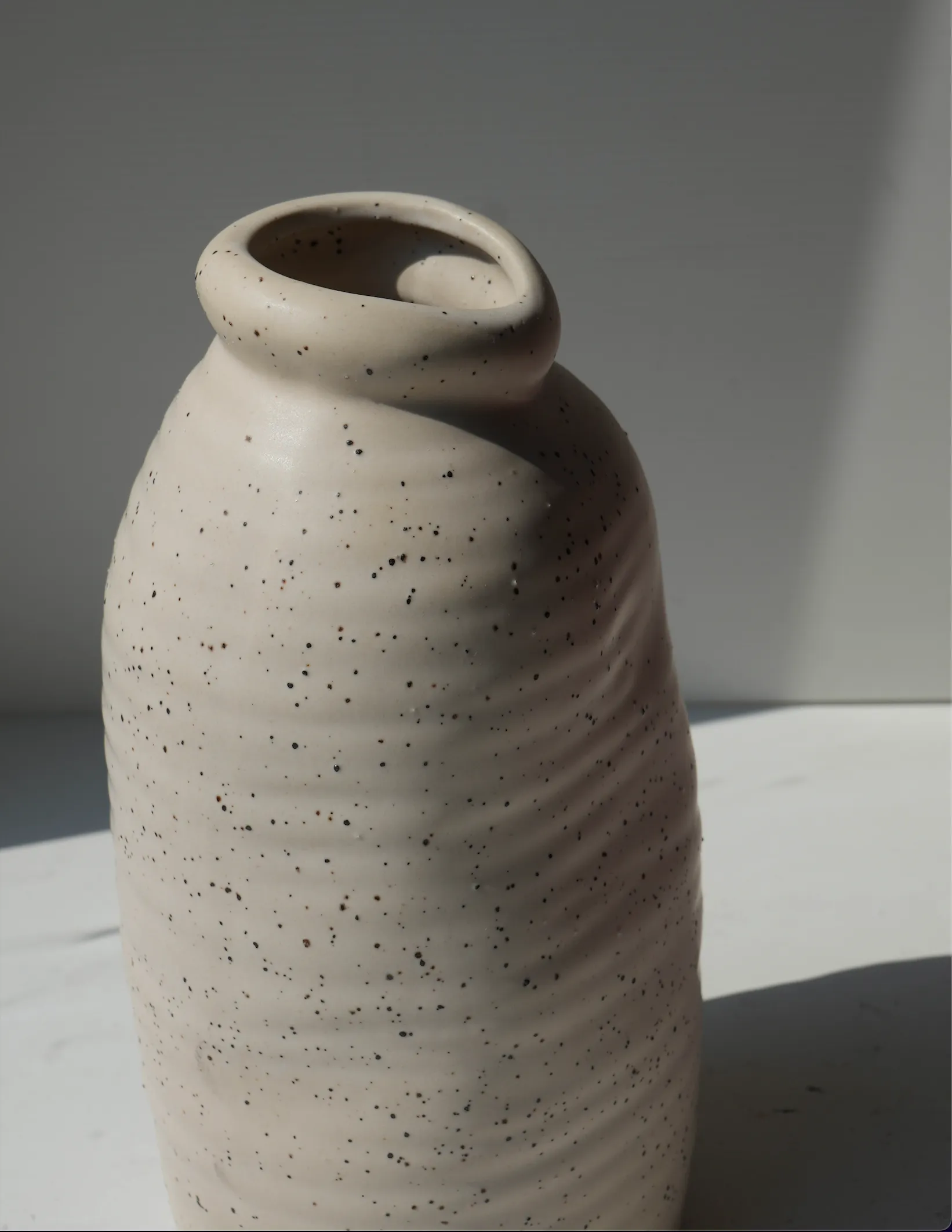 Keiko White Tall Ceramic Vase