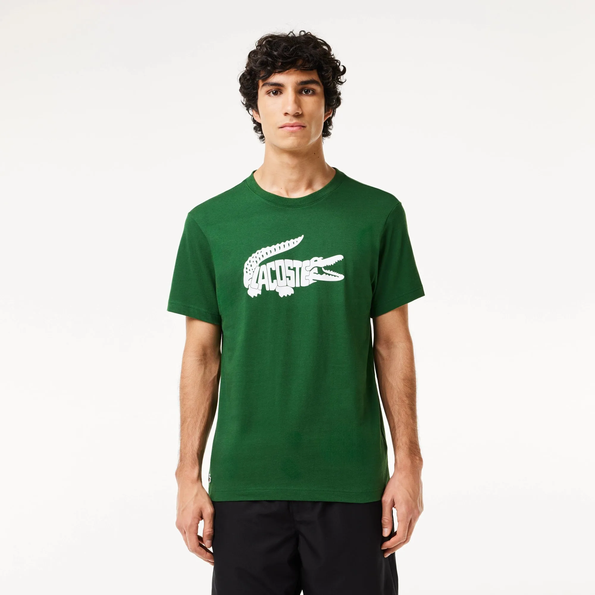 Lacoste Men's Sport Ultra-Dry Croc Print T-Shirt