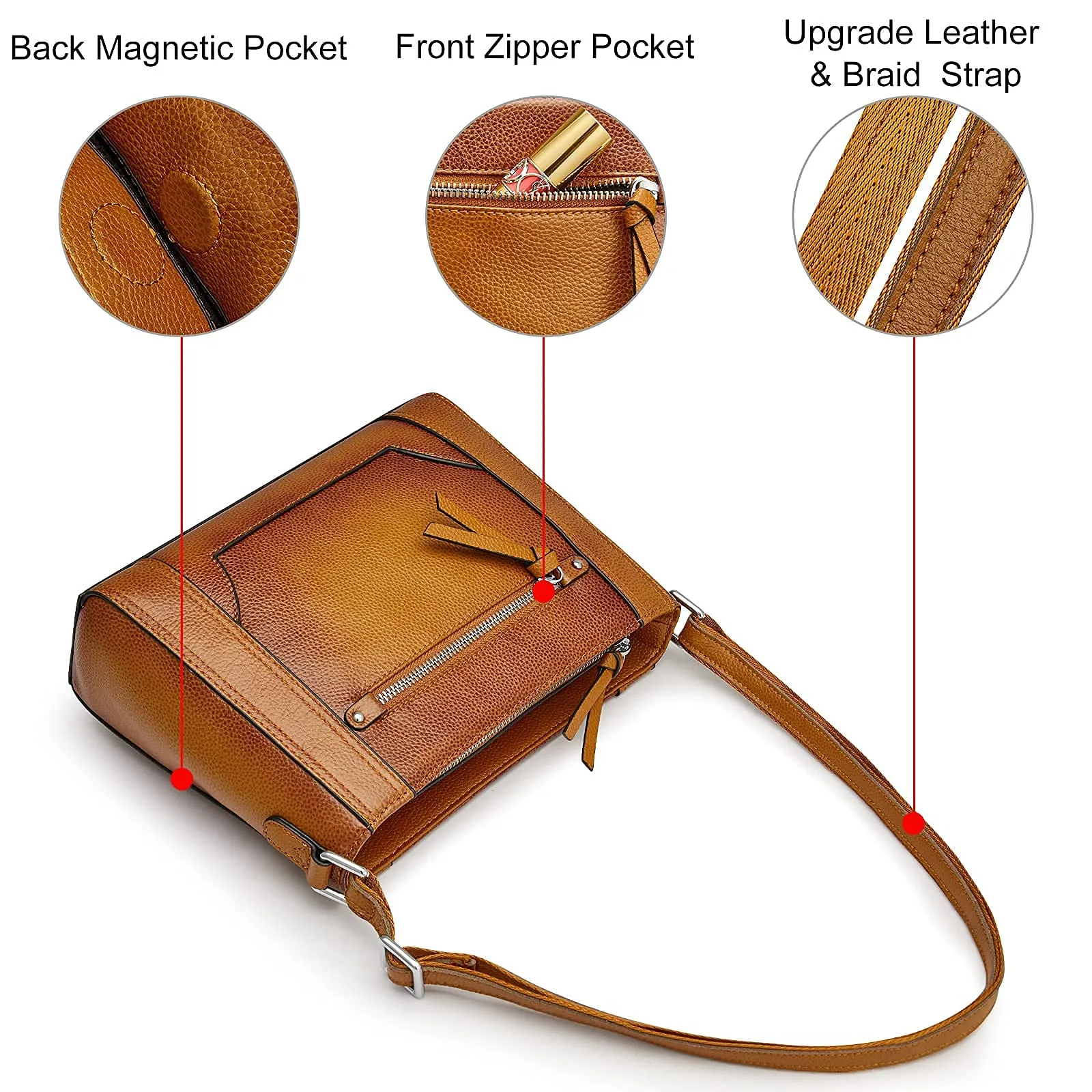 Ladies Leather Crossbody Bag