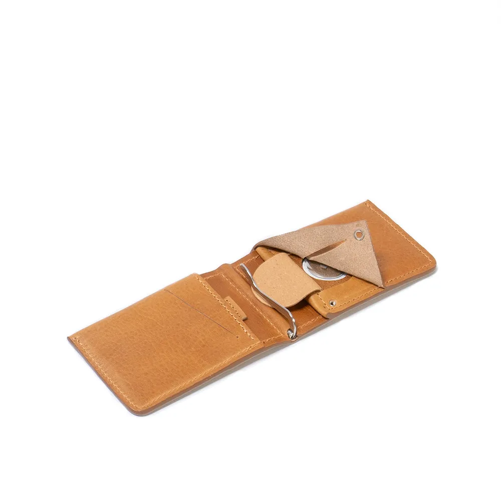 Leather AirTag Wallet with Money Clip