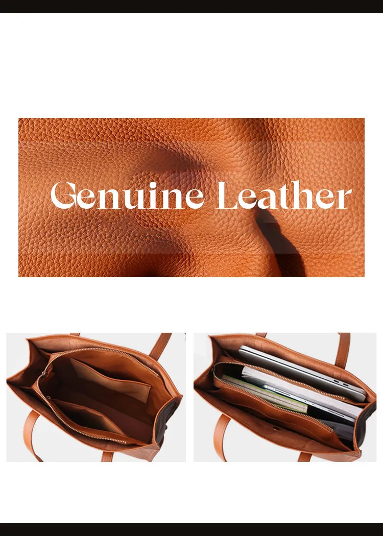 Lidia Genuine Leather Tote Bag