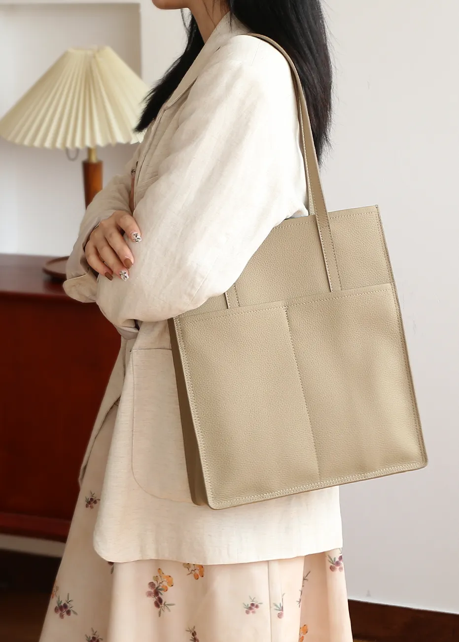 Lidia Genuine Leather Tote Bag