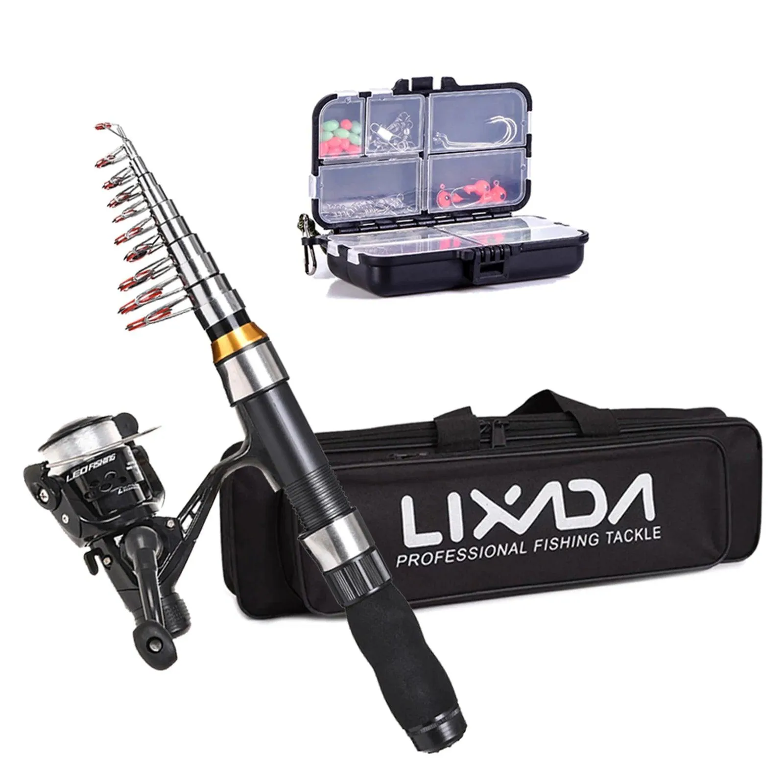 Lixada Fishing Rod & Reel Combo Kit 2.1m - Fishing Starter Pack