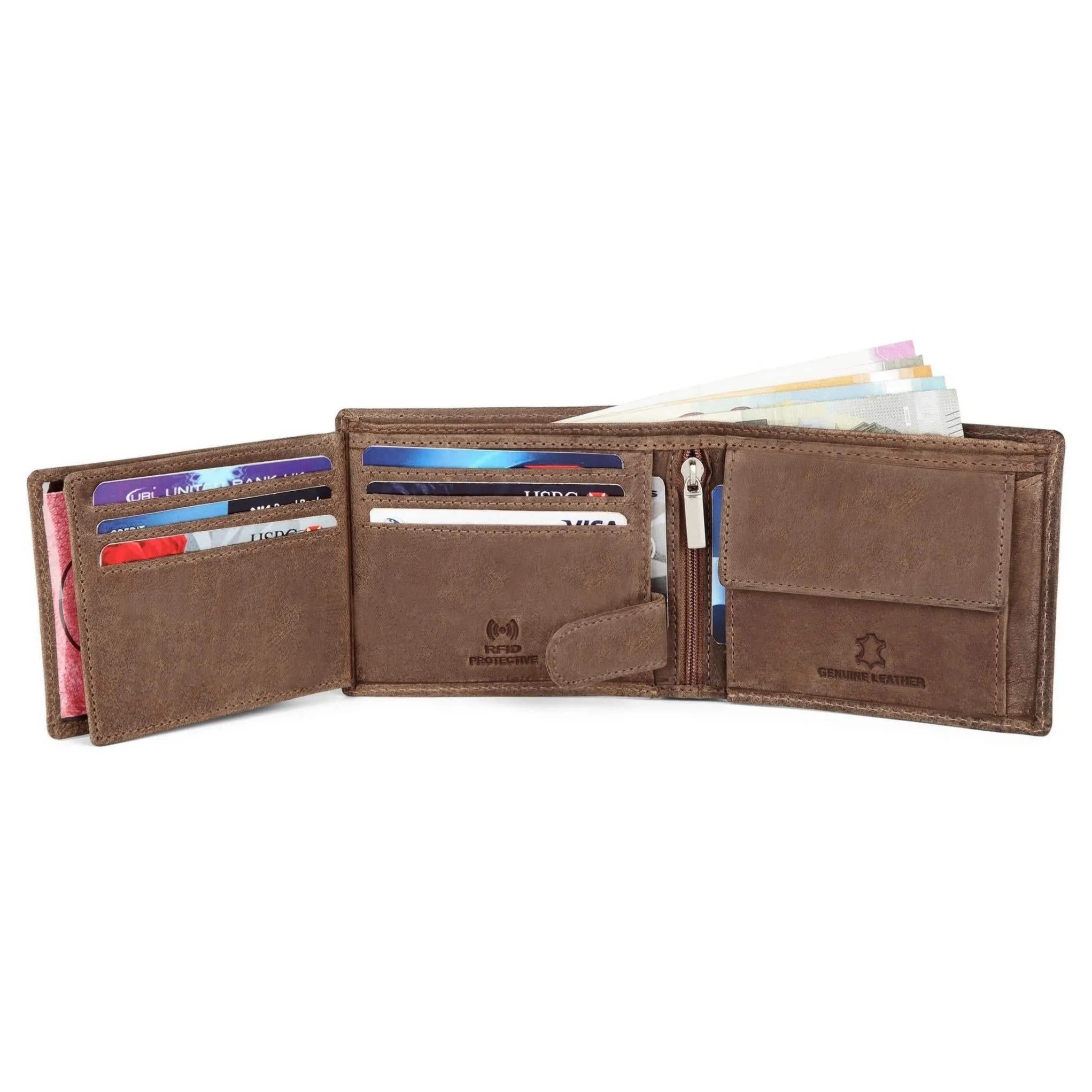 LOGAN RFID Protected Leather Wallet for Men