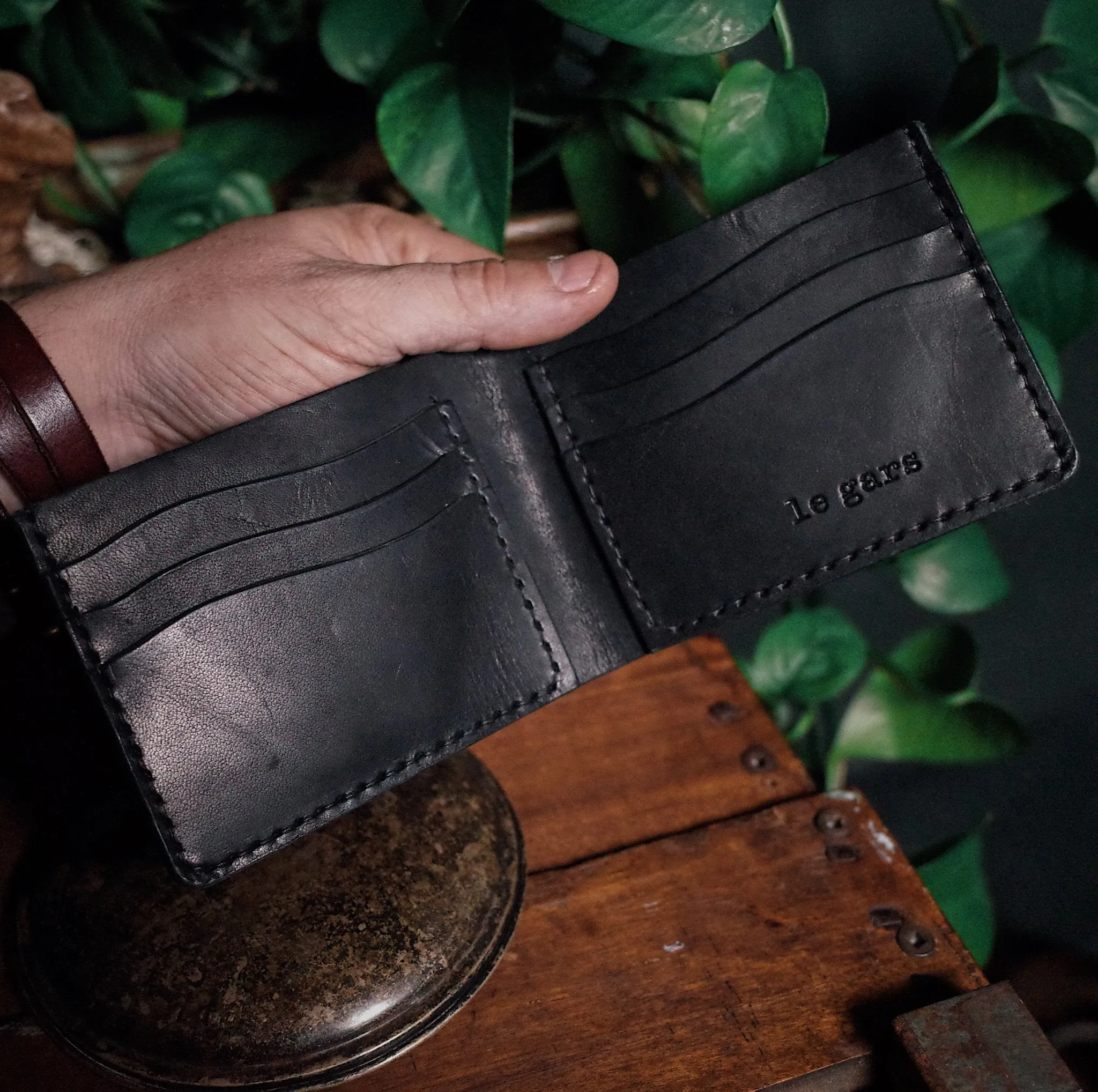 Ludger Leather Bifold Wallet – Black Edition