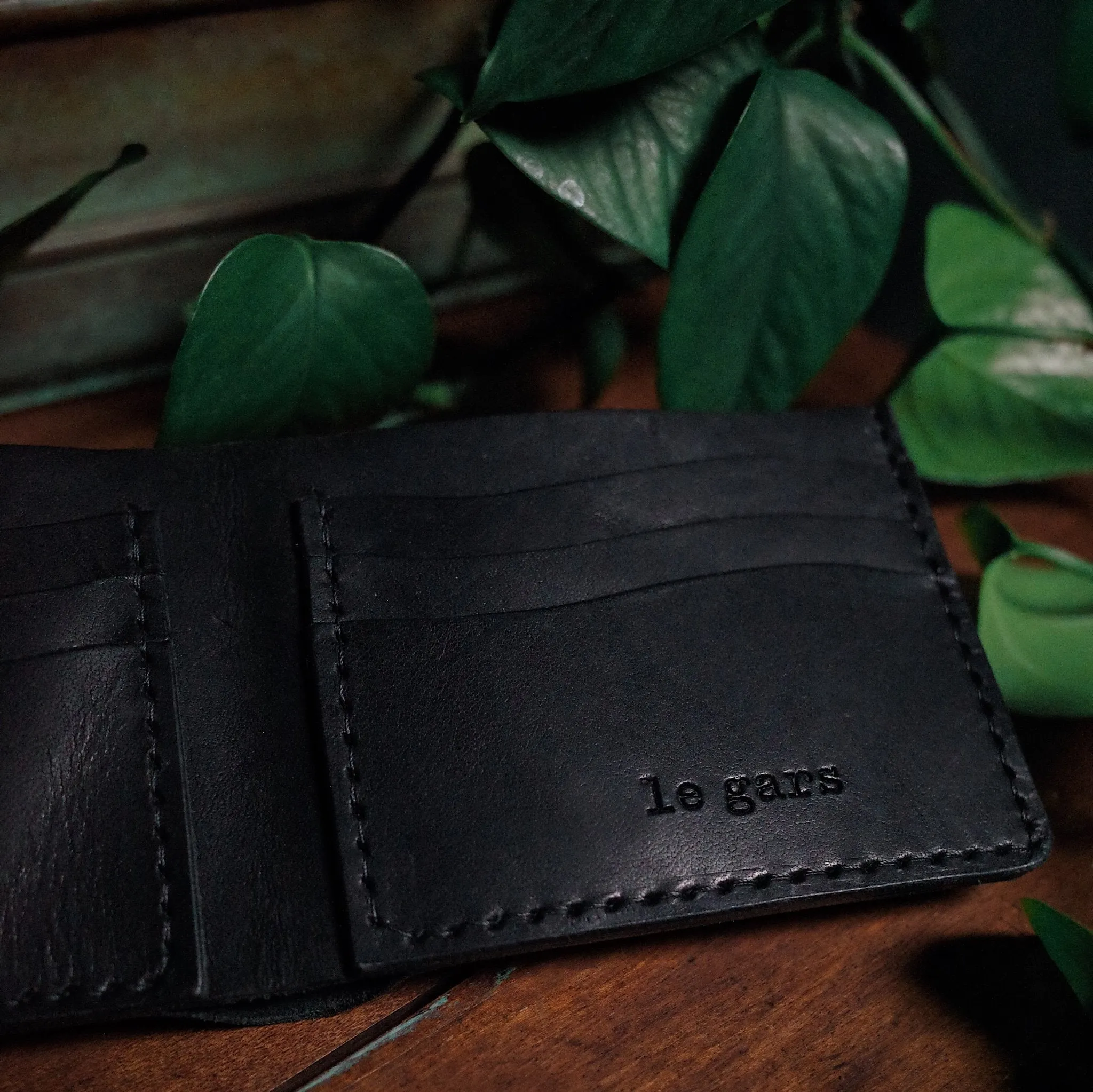 Ludger Leather Bifold Wallet – Black Edition