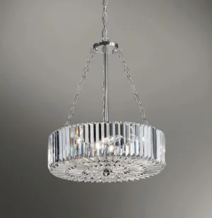 Luxury Six Light Glass Prism Hanging Light With Custom Finishes