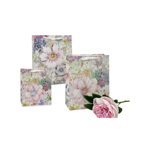 Medium Flower Forest Foiled Gift Bag - 18cm x 23cm x 10cm