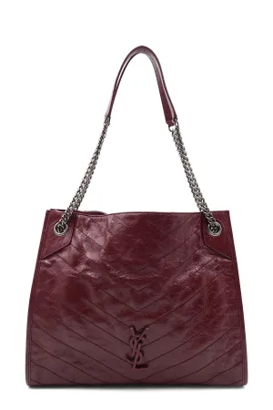 Medium Niki Shopping Tote Maroon