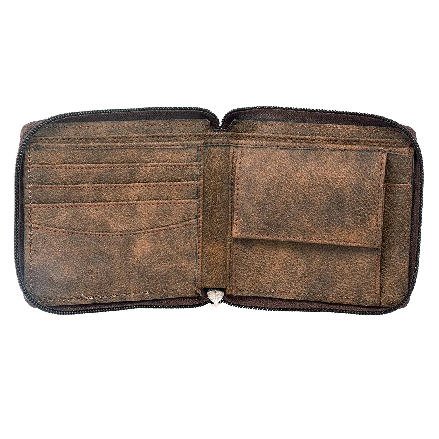 Men Casual Brown Artificial Leather Wallet - Regular Size  (4 Card Slots)