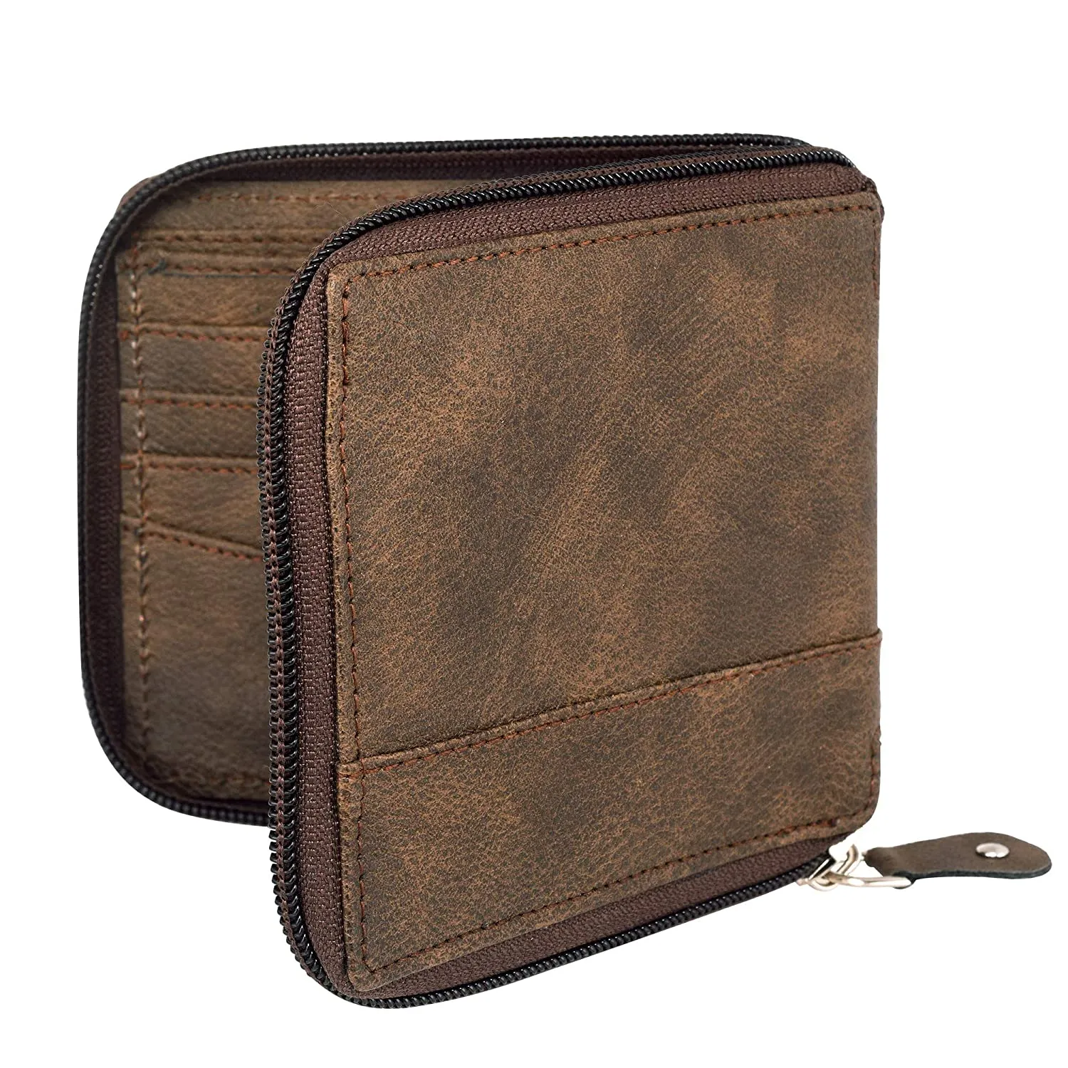 Men Casual Brown Artificial Leather Wallet - Regular Size  (4 Card Slots)