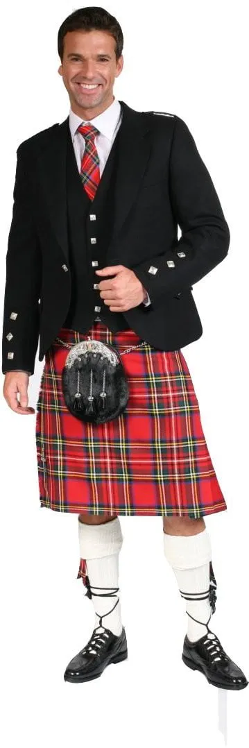 Men's 8 Yard Kilt - Lochcarron Braeriach 13oz Mediumweight Wool - Made To Order