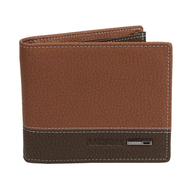 Mens Leather Bifold Money Card Holder