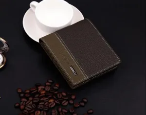 Mens Leather Bifold Money Card Holder