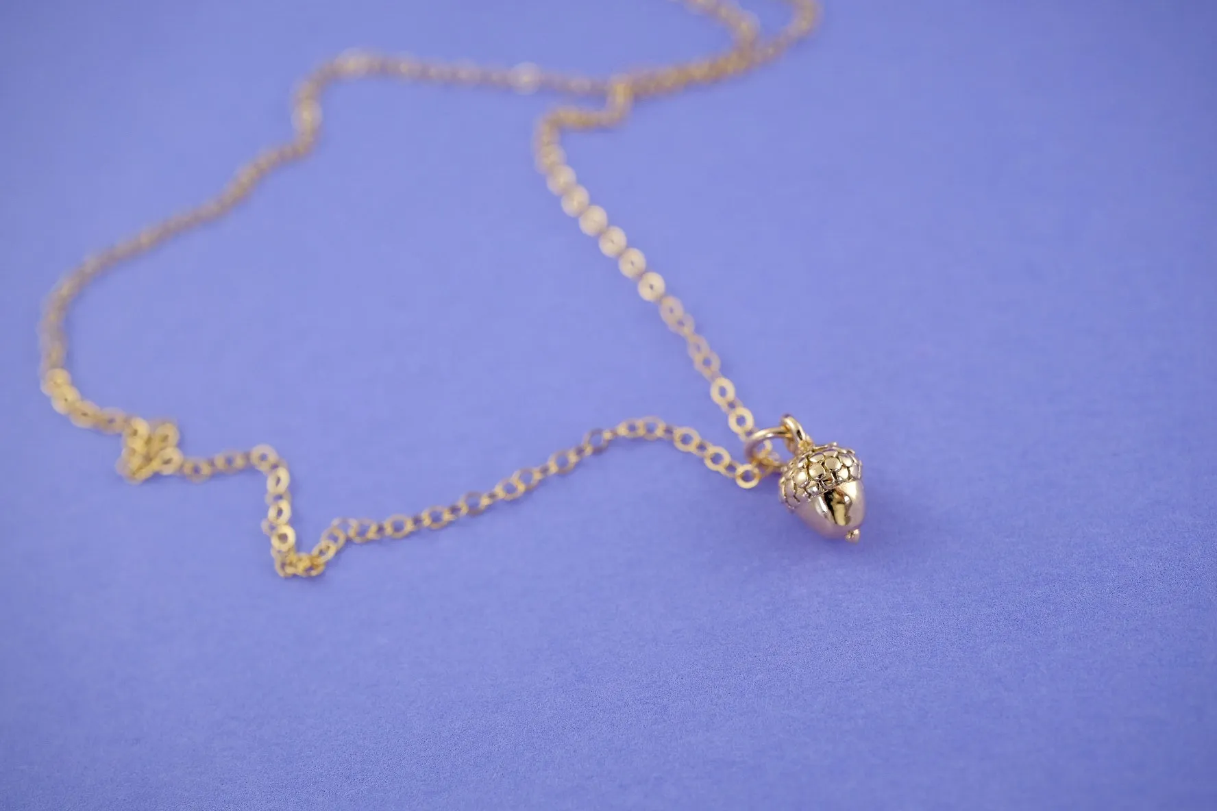 Mini Charming Necklace - Golden Acorn