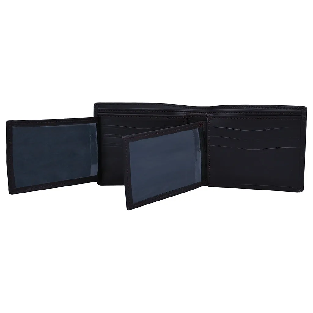 Minimalist Business Leather Wallet Dark Brown