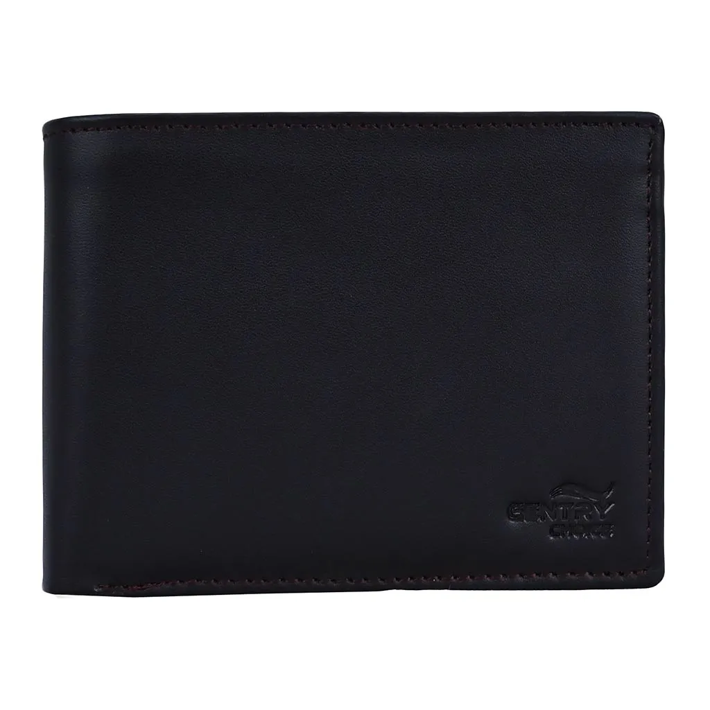 Minimalist Business Leather Wallet Dark Brown