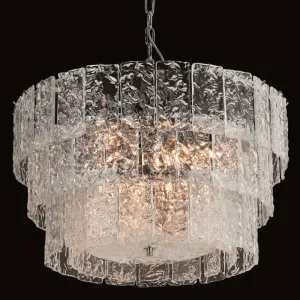 Murano  Martellato Glass Mid-Century Pendant Light