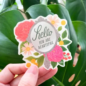 NEW! Hello Beautiful Sticker