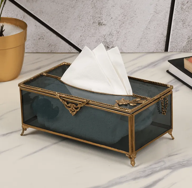 Night's charm Tissue Box with Brass