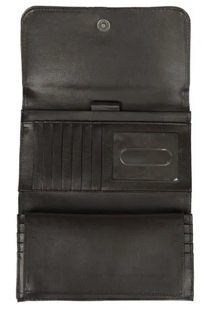 Nocona Belt Co. Brown w/ Aztec Flap Closure Wallet