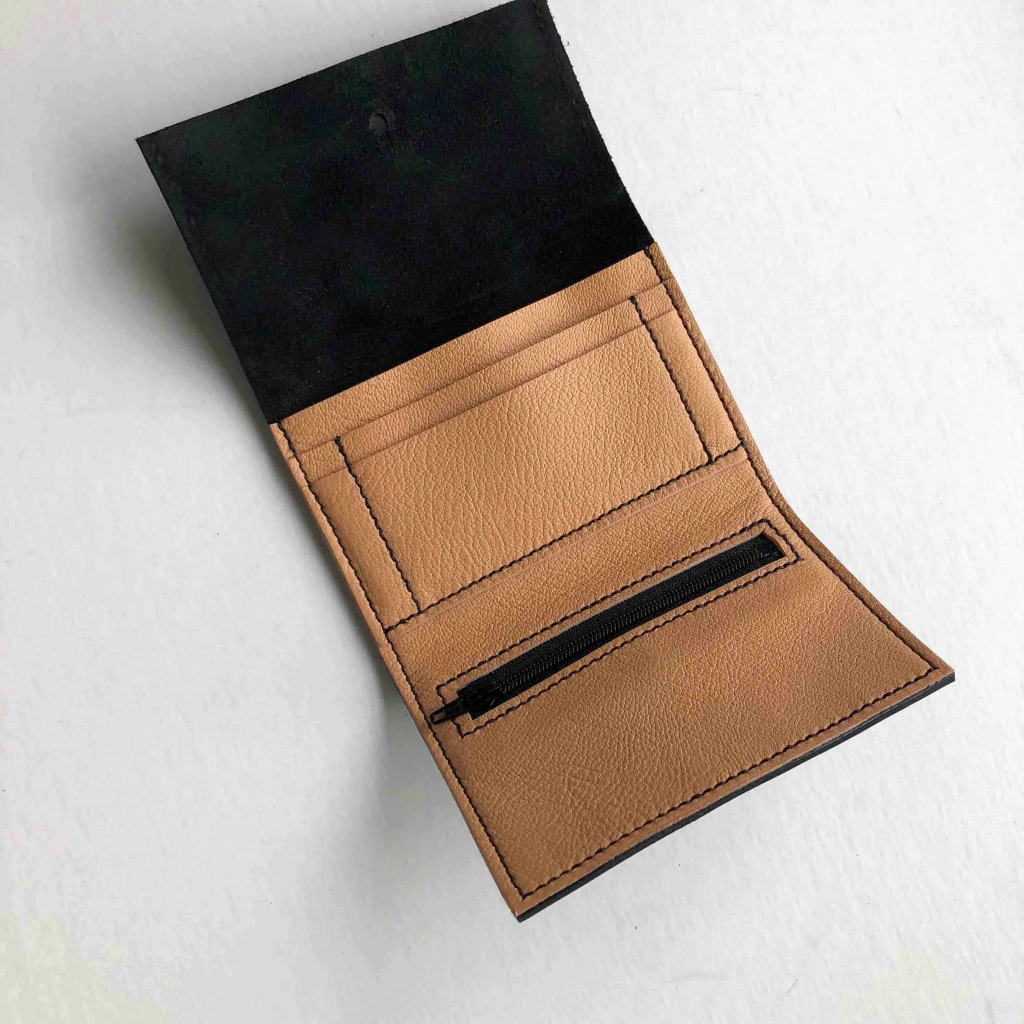 Nomad Mini Leather Wallet in Black, Tan or Nude