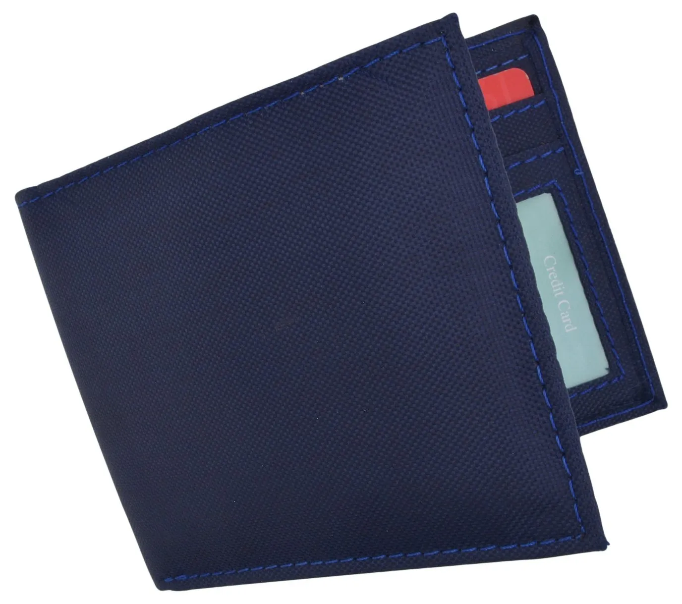 Nylon Boys Slim Thin Bifold Credit Card ID Holder Mens Wallet Black Red Blue Brown T60TR