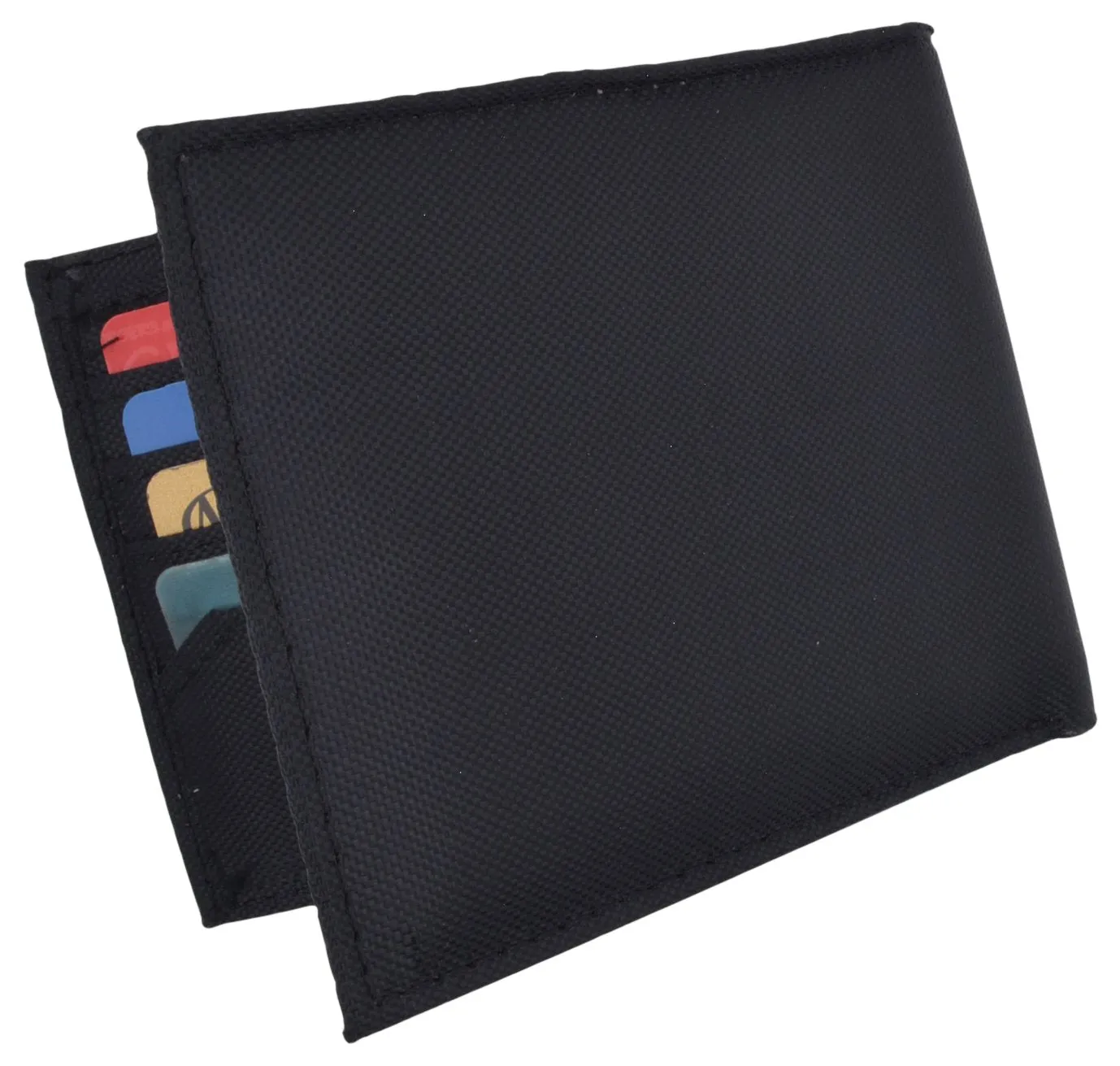 Nylon Boys Slim Thin Bifold Credit Card ID Holder Mens Wallet Black Red Blue Brown T60TR