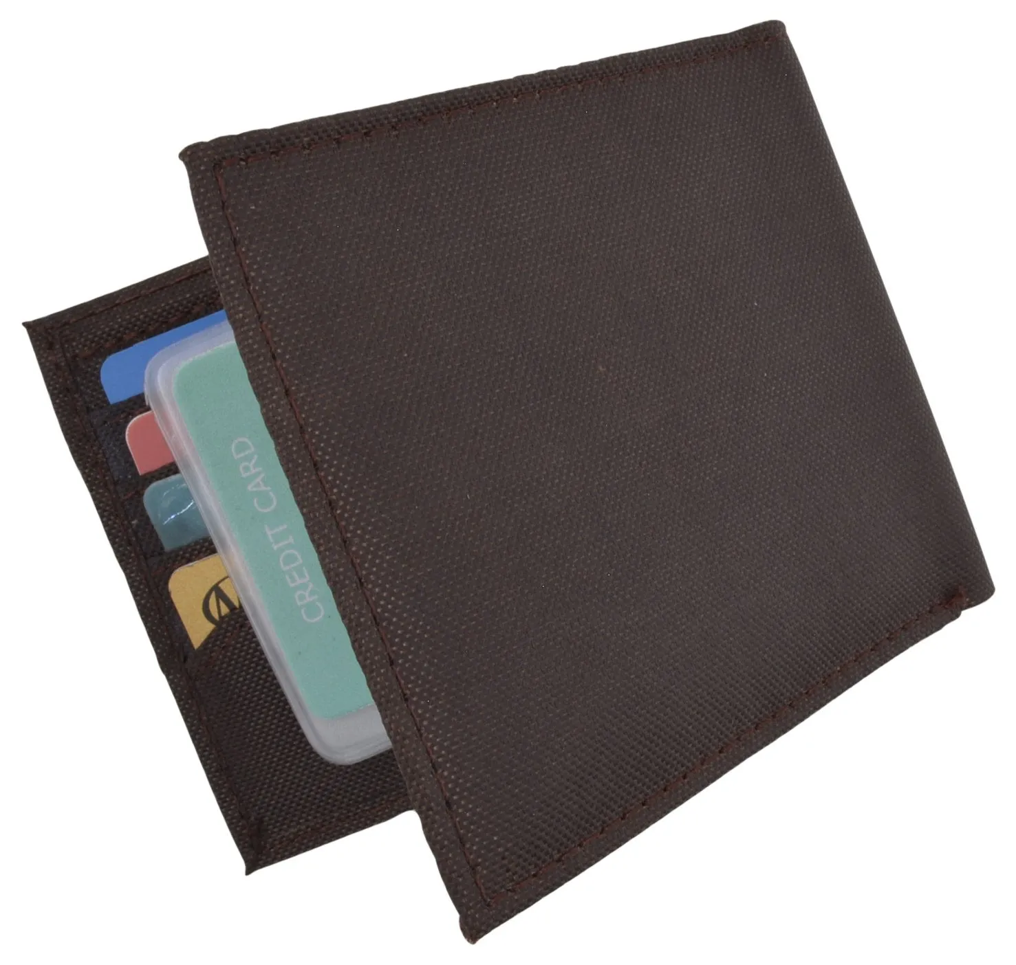 Nylon Boys Slim Thin Bifold Credit Card ID Holder Mens Wallet Black Red Blue Brown T60TR