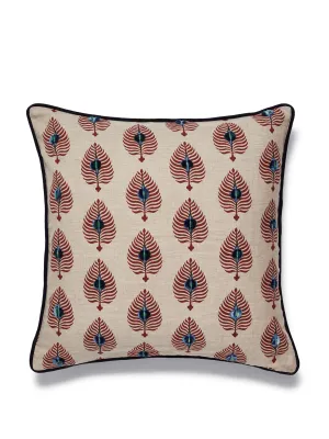 Ocellus red and navy cushion cover