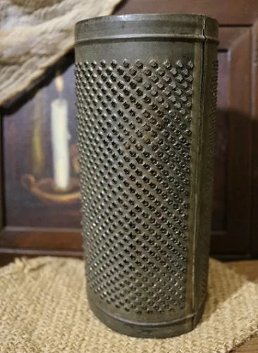 Old Grater Charming Electrified Candle Holder