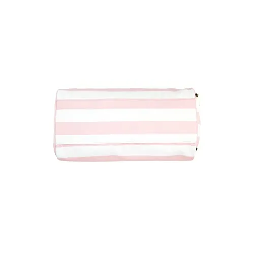 Olivia Miller Girl's Duffel Bag, Overnight Cute Pink & White Stripe Mini