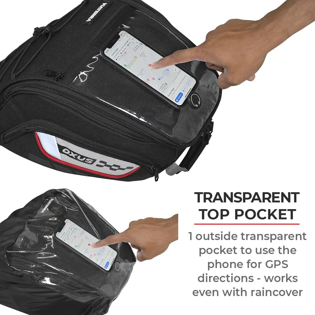 OXUS MAGNETIC MOTORCYCLE TANK BAG (MAGNET BASED)