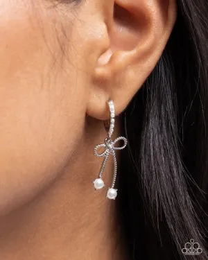 Paparazzi Earring ~ Charming Coquette - White