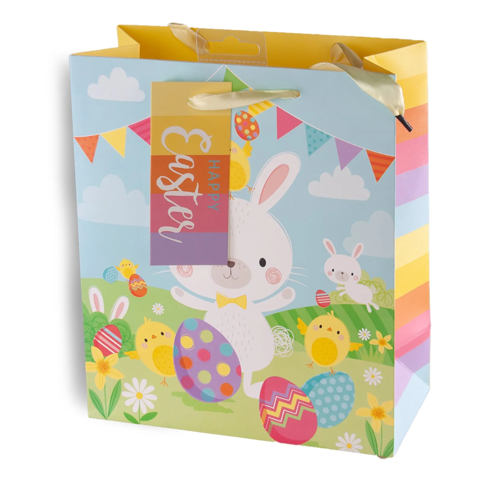 Partisan Colourful Easter Bunny Gift Bag M/L/XL