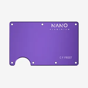 Personalised Front & Back Wallet Cover Plates (Nebula Purple)