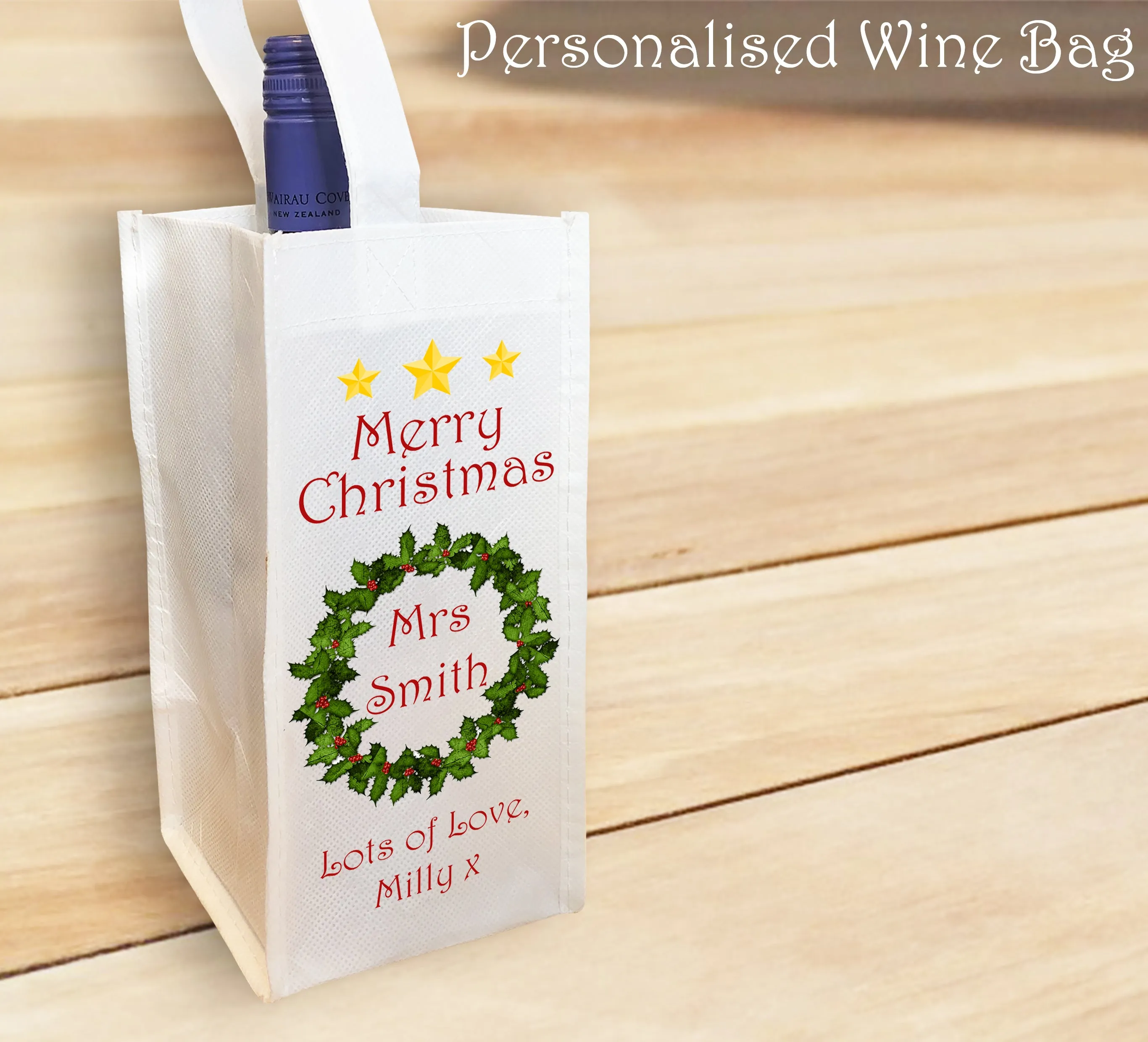 Personalised WIne Bottle Bag