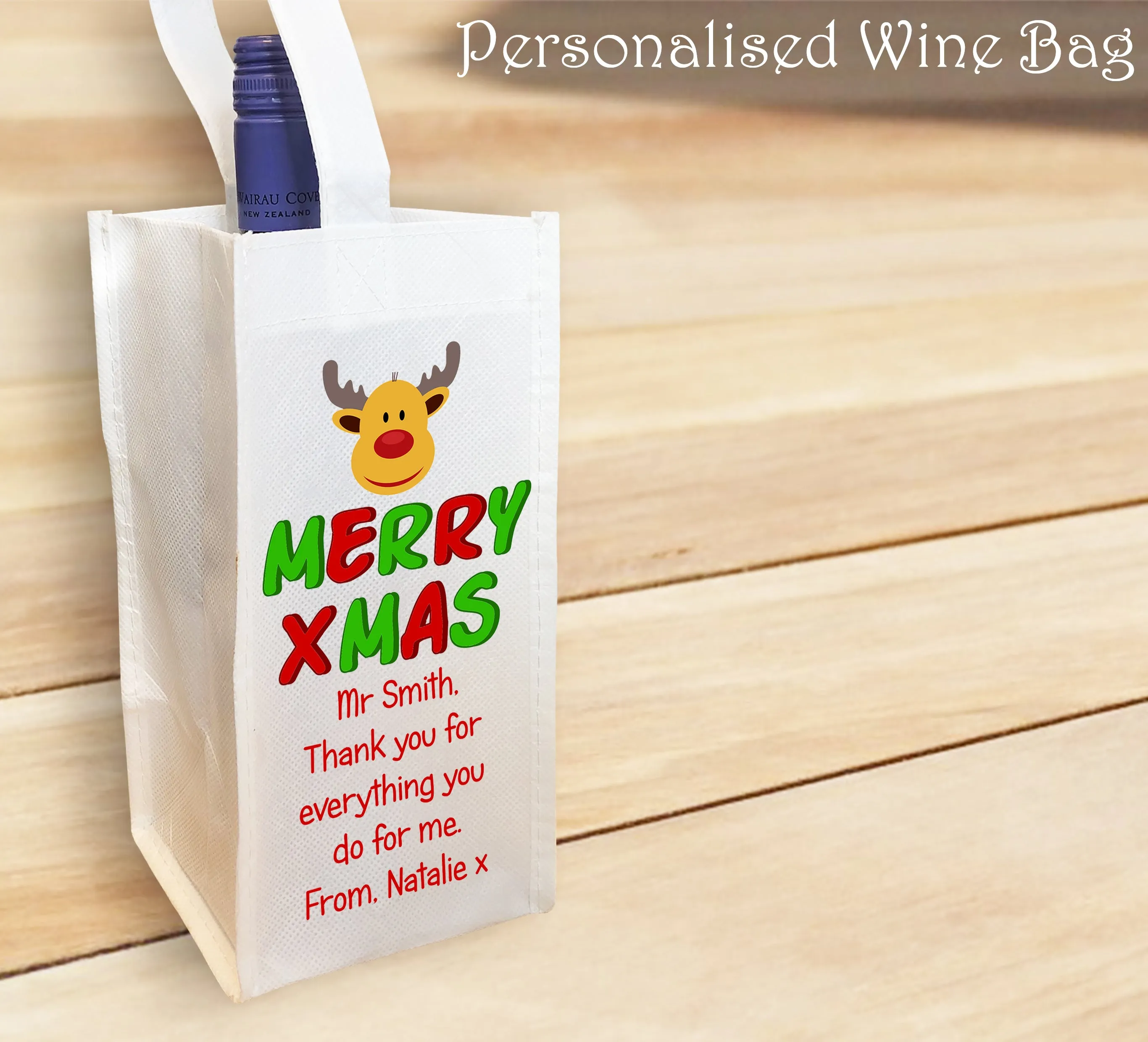 Personalised WIne Bottle Bag