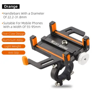 Phone Holder Motorcycle Electric Scooter Cellphone Stand Aluminum Alloy CNC Smart Phone Bracket Bicycle Accessories