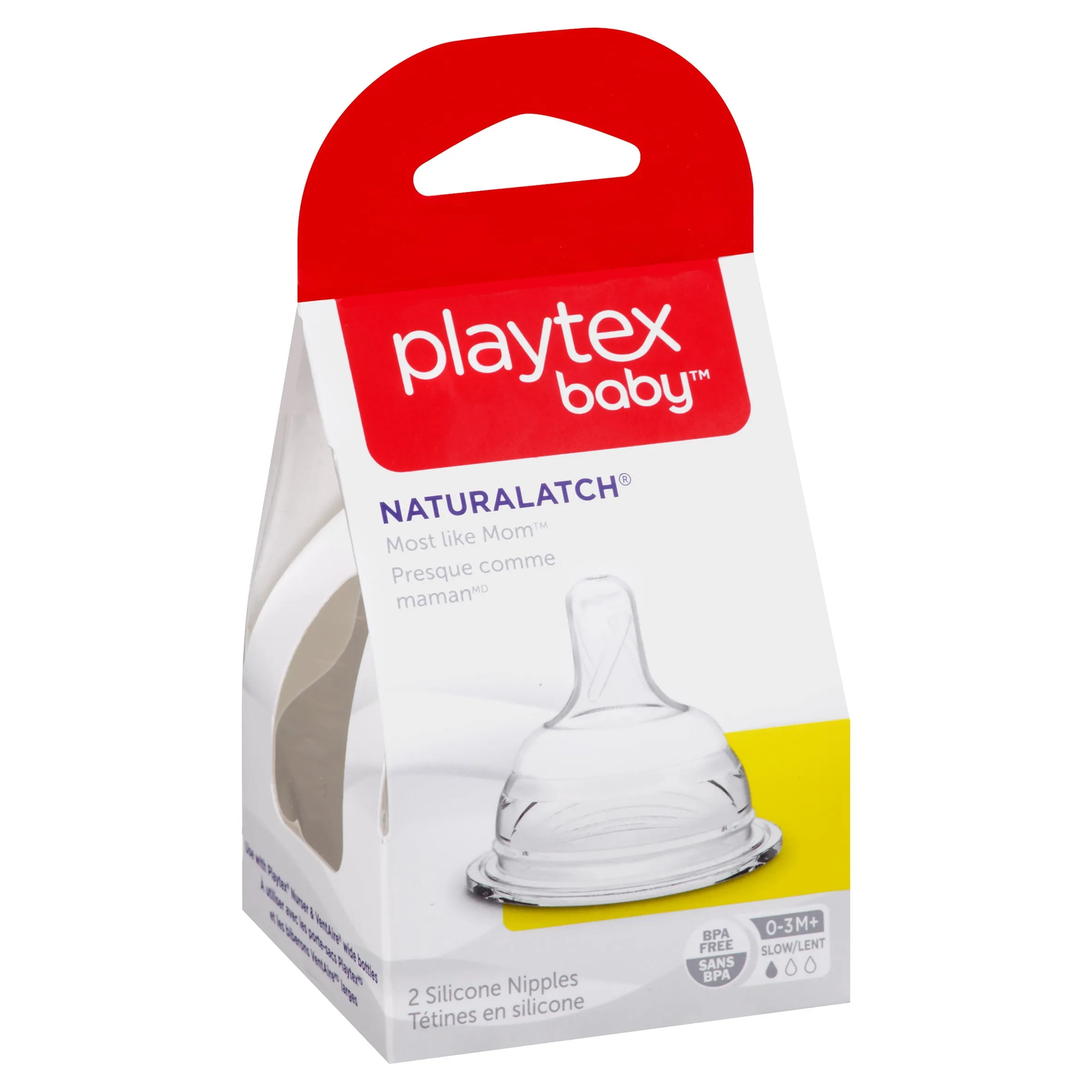 Playtex Baby Naturalatch Nipple 2pk-slow