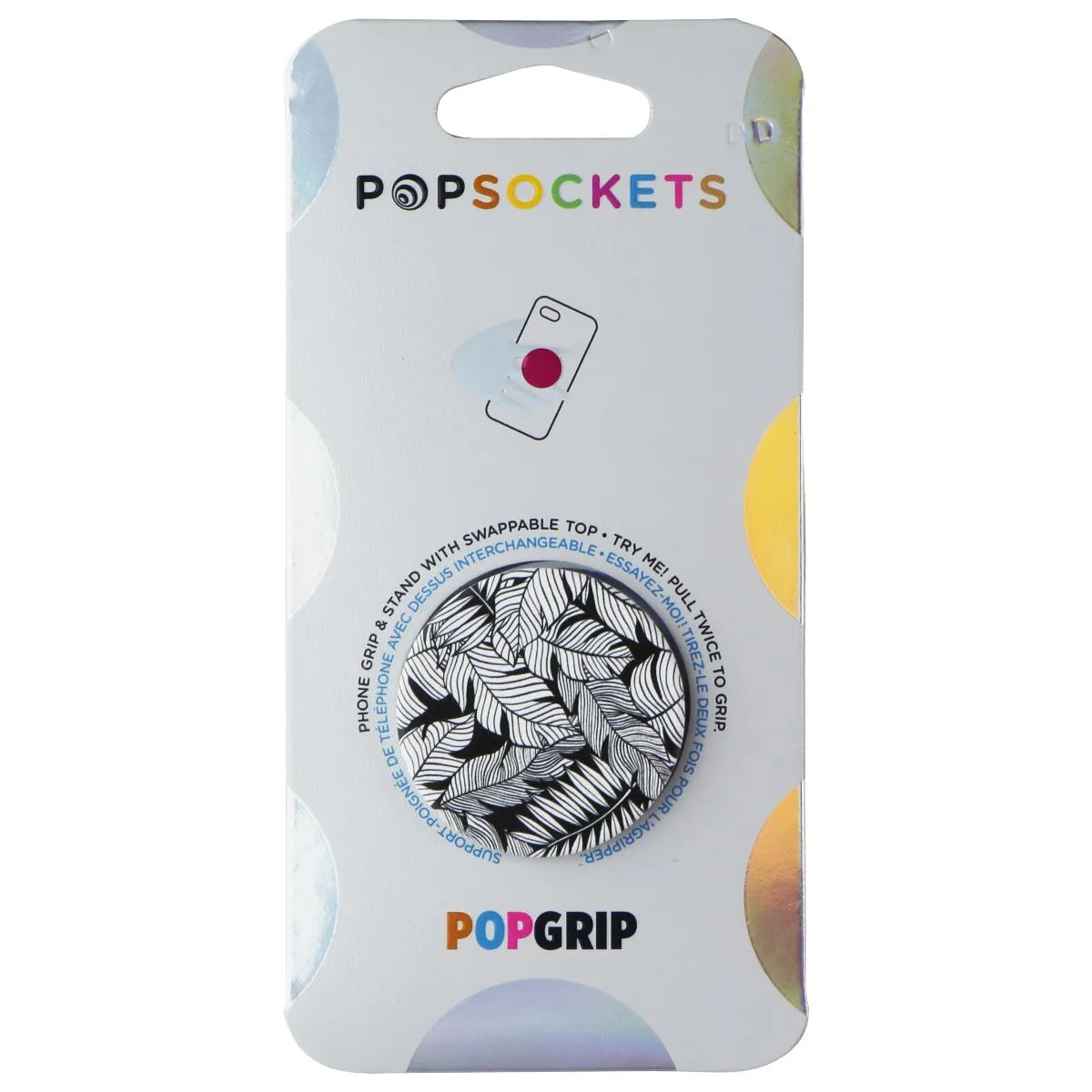 PopSockets Swappable PopGrip Stand and Grip - Mono Jungle