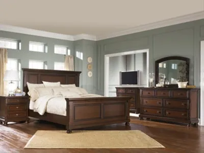 Porter Queen Panel Bed with Mirrored Dresser