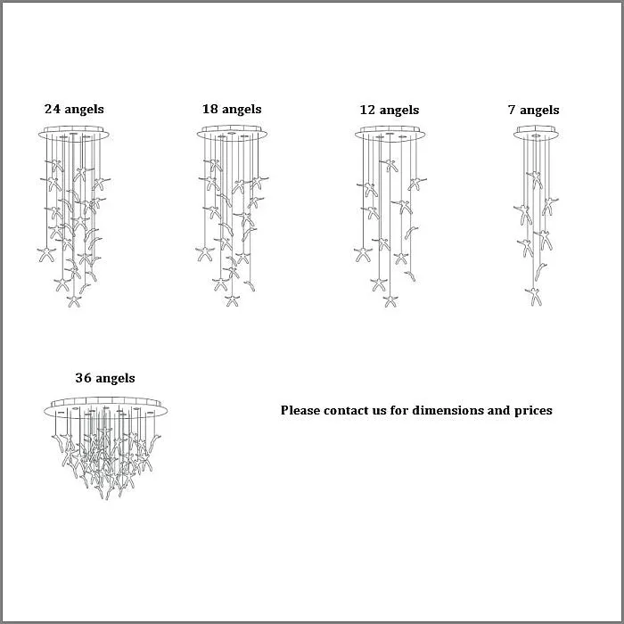 "Angel Falls" Chandelier By Terzani 36  light  | Crystal Angels