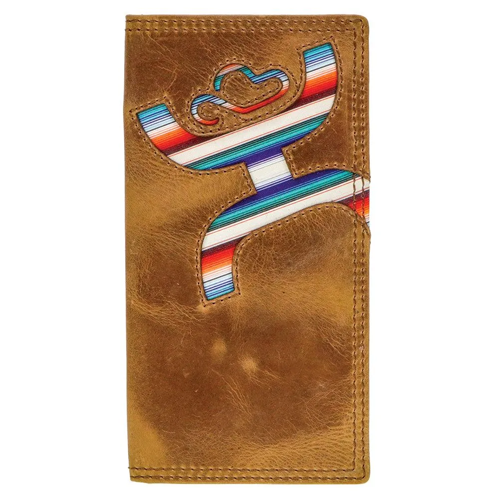 "Hooey Original " Rodeo Wallet Tan w/Sunset Serape Print