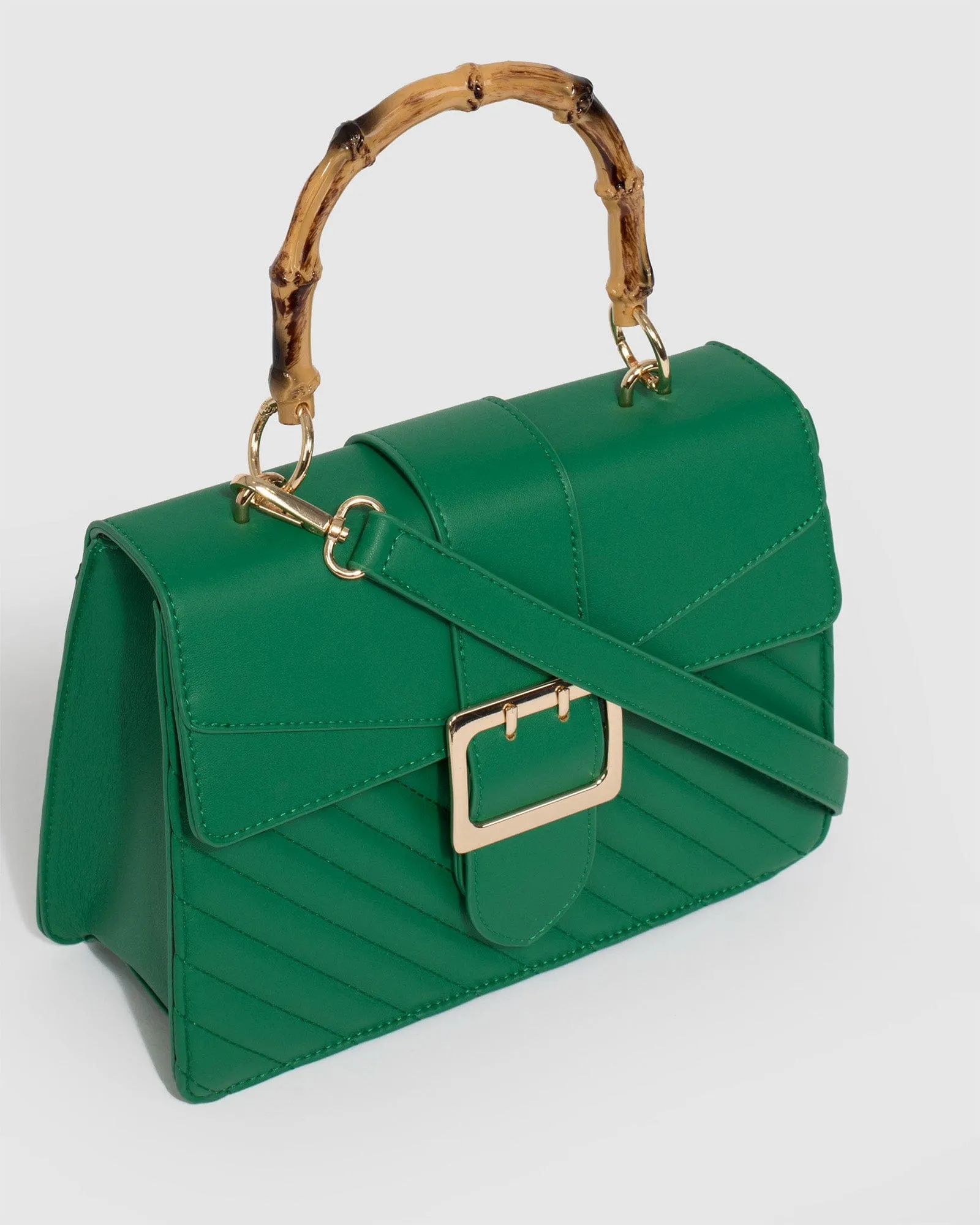 Rachel Handle Small Green Crossbody Bag