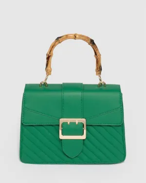 Rachel Handle Small Green Crossbody Bag